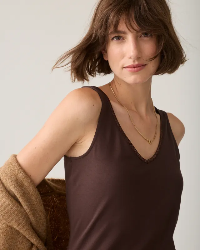 Summum Woman Top Reversible / 3s5244-30366 754 Dark Choco