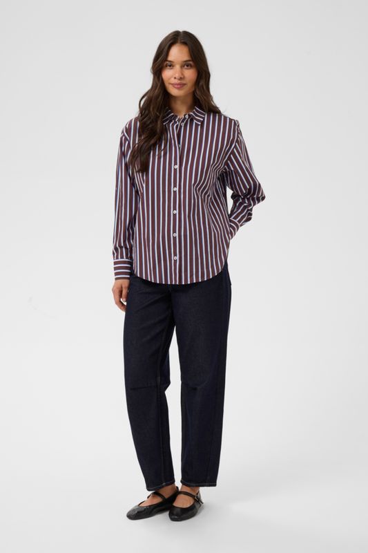 Kaffe Blouse Striped / 10512227 Fudge/Chalk/Provance