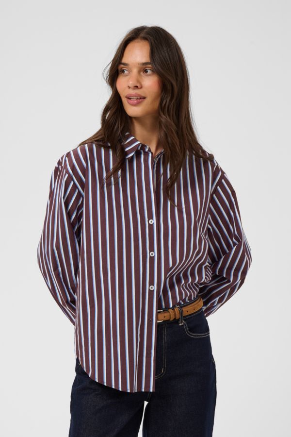 Kaffe Blouse Striped / 10512227 Fudge/Chalk/Provance