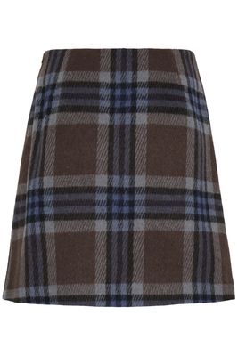 B.Young Skirt Check Woolmix / 20819707 POTTING SOIL CHECK