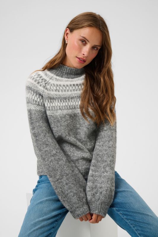 Kaffe Pullover woolmix / 10512134 Dark Grey Melange/Chalk