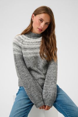 Kaffe Pullover woolmix / 10512134 Dark Grey Melange/Chalk