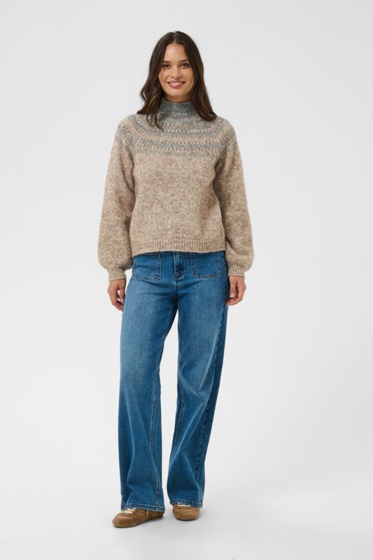 Kaffe Pullover Woolmix / 10512134 Brown Melange/Grey Melange
