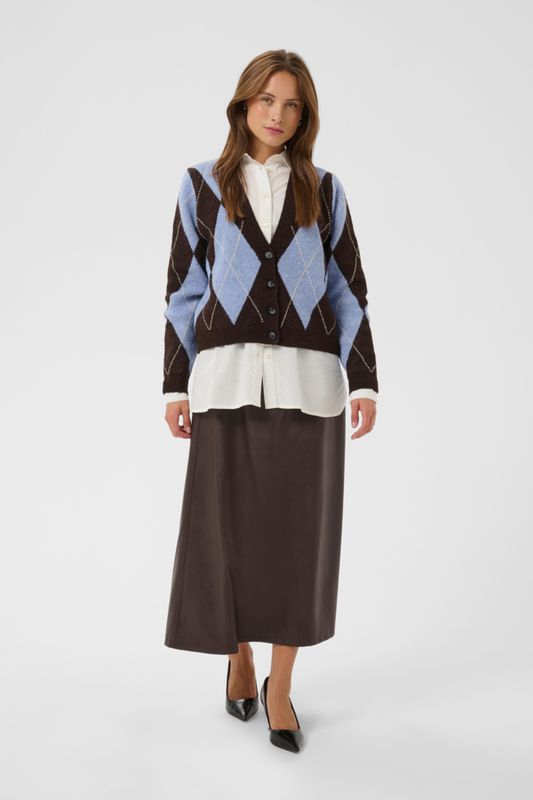Culture DK Cardigan / 50113501 Brown/Blue Argyle
