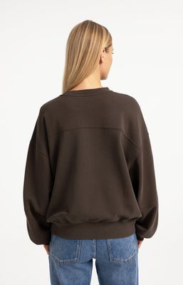 YAYA Sweater Boxy Cotton/ 01-109130-609 SLATE BLACK BROWN