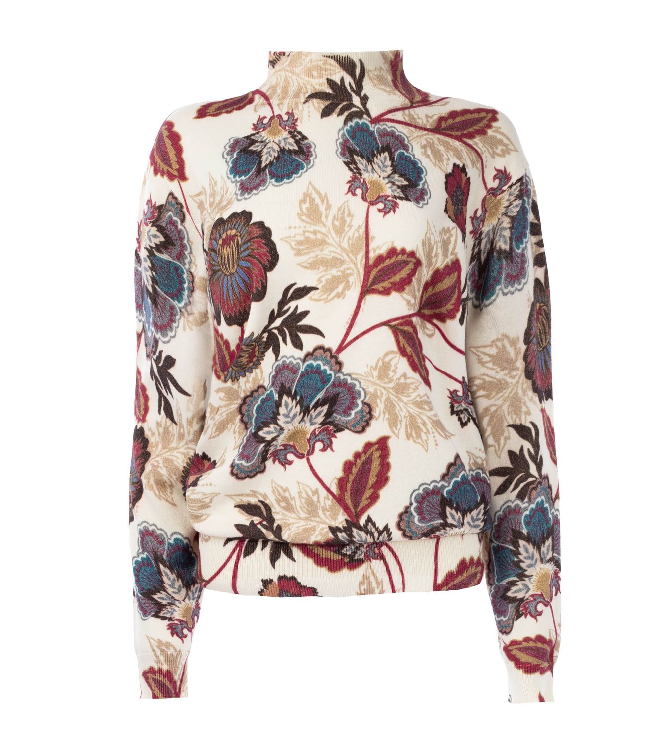 NED Blouse Vintage Floral Lurex / 26W2-BB078-01 Cabernet Red