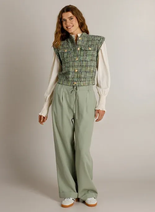 Ivy Beau Jacket Boucle / / 4201248 Smoked Green