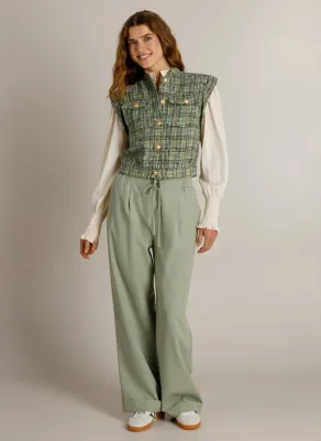 Ivy Beau Jacket Boucle / / 4201248 Smoked Green