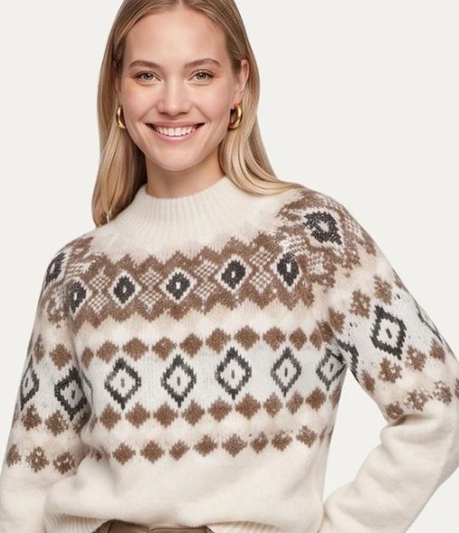 C&amp;S Pullover Khadija /26WVC05 Sand/Dark Walnut