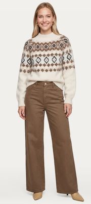 C&amp;S Pullover Khadija /26WVC05 Sand/Dark Walnut