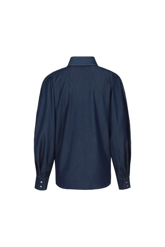 C&amp;S The Label Blouse Lissa / 26WAC02 Denim Dark Blue
