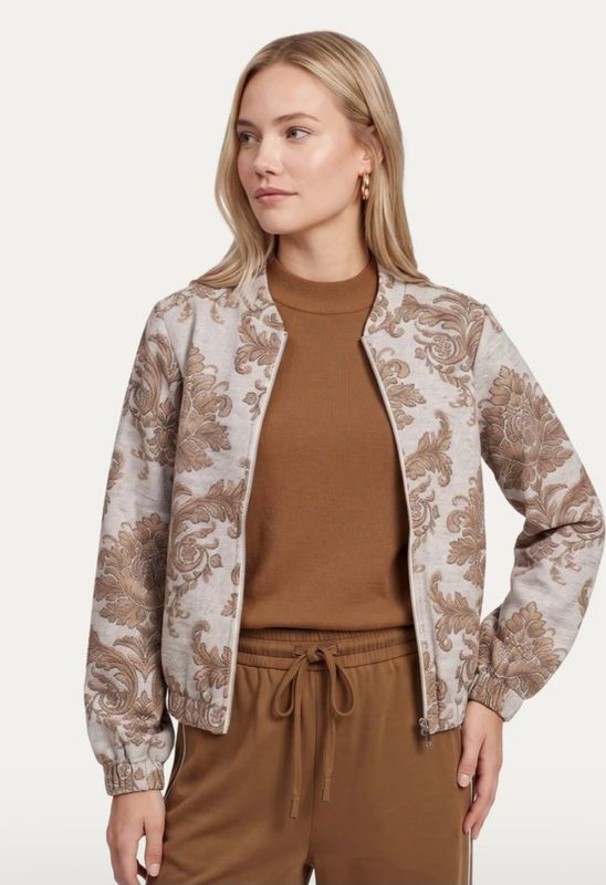 CS the Label Jacket Jacquard Bomber _ 26WQH16 Sand/Color Mix