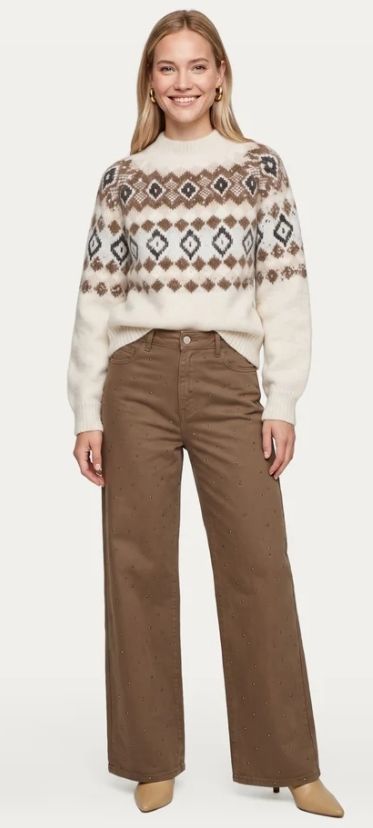 C&amp;S Pants Montpelier Wide Leg / 26WNC02 Dark Walnut