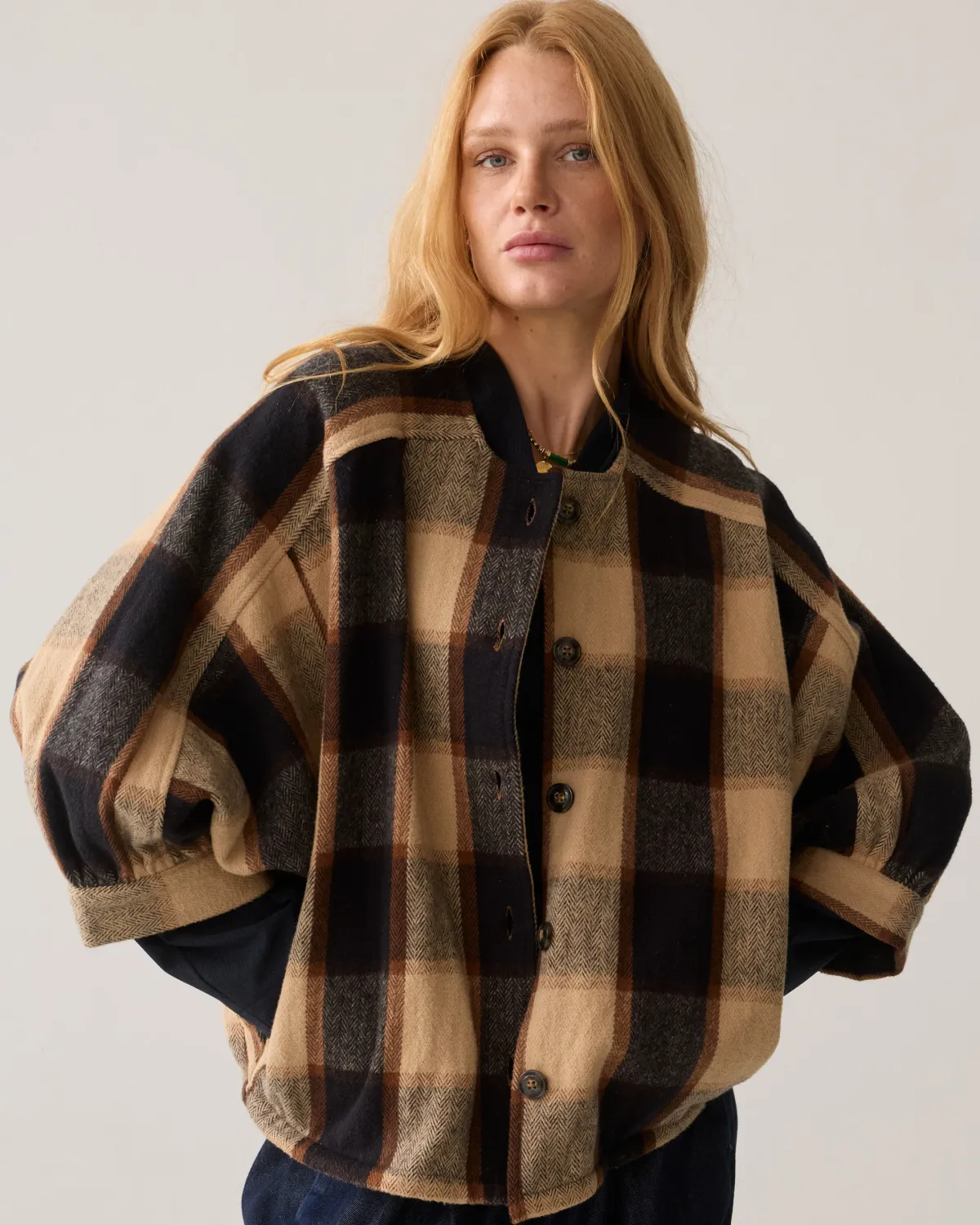 Summum Woman Jacket Heavy check /2s3537-12514 120 Multicolour