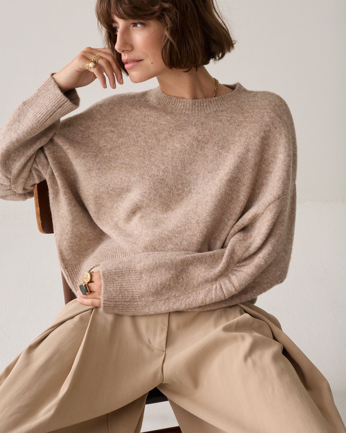 Summum Woman Sweater Boxy / 7s8018-7975 708 Light Taupe