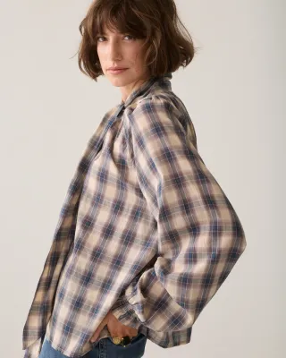 Summum Woman Top Check / 2s3533-12533 495 Midnight Blue