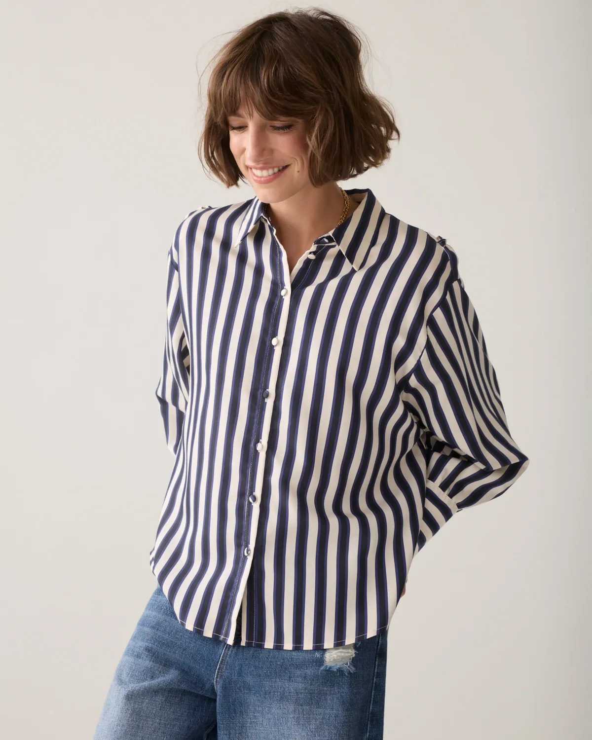 Summum Woman Blouse Boxy / 2s3515-12521 495 Midnight Blue