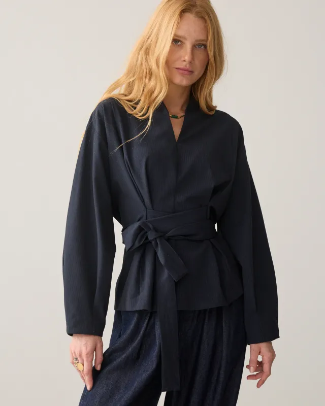 Summum Woman Top Pinstripe / 2s3540-12504 495 Midnight Blue