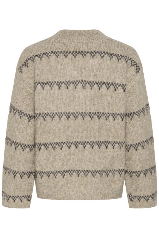 Kaffe Pullover / 10512527 Desert Taupe M./DGM Stripe