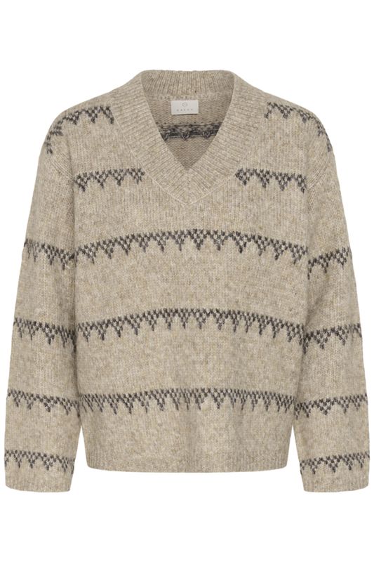 Kaffe Pullover / 10512527 Desert Taupe M./DGM Stripe