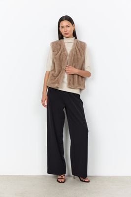 Soya Concept Waistcoat Fluffy  / 42069 8030 CAMEL