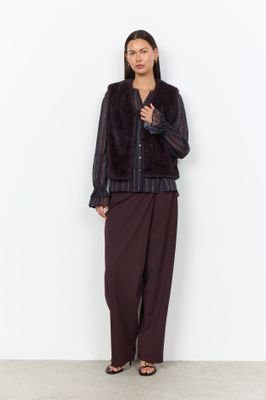 Soya Concept Waistcoat Fluffy / 42069 8980 CHOCOLATE PLUM