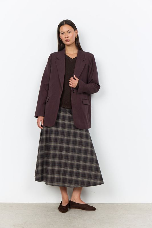 Soya Concept Blazer  / 41444 98980 CHOCOLATE PLUM MELANGE