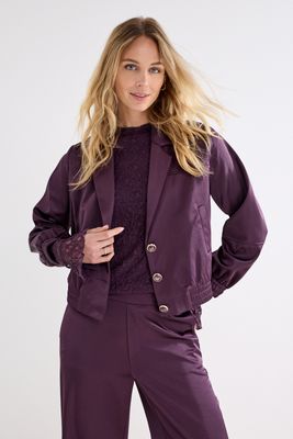 Tramontana Jacket Satinlook/ C14-22-801 Aubergine Noir