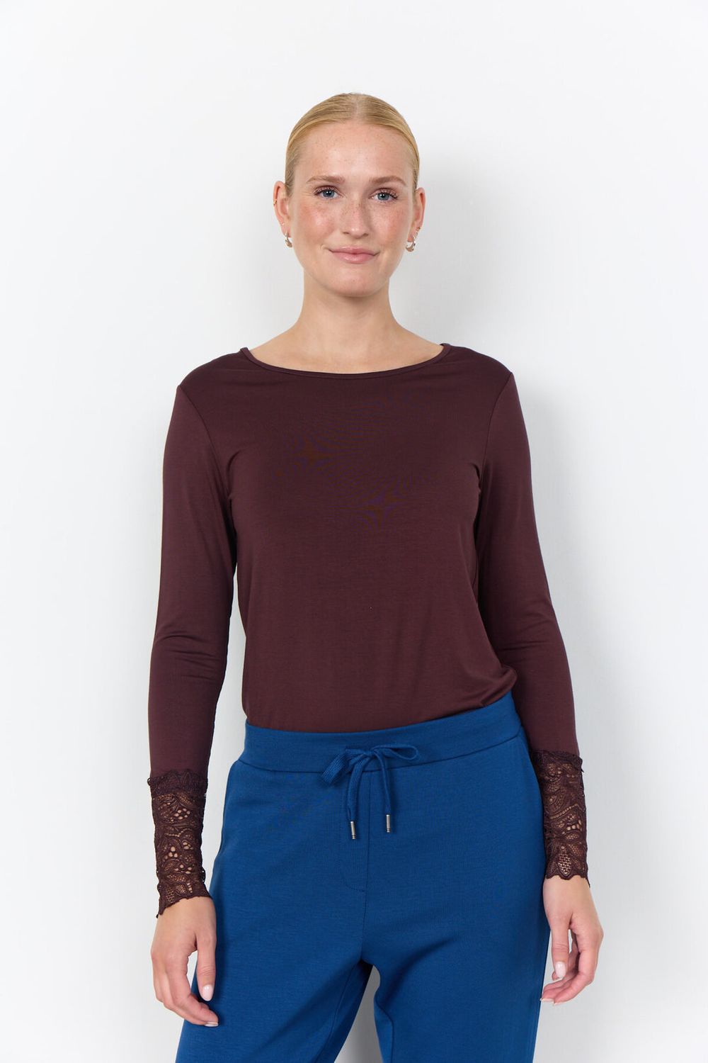 Soya Concept Top Lace detail / 26058 8980 CHOCOLATE PLUM