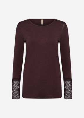 Soya Concept Top Lace detail / 26058 8980 CHOCOLATE PLUM