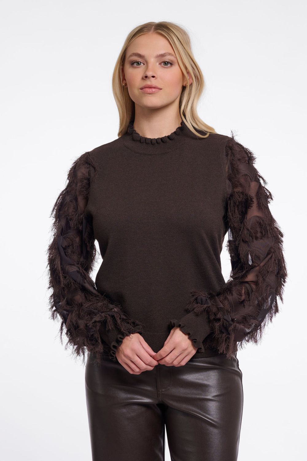 Rino&amp;Pelle Pullover Sleeve Details / Janique.5002612 peated