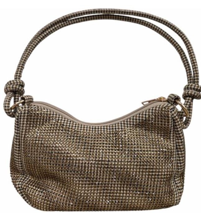 La Strada Bag Sophie Rhinestones /  Beige fabric + stones