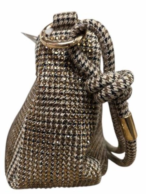 La Strada Bag Sophie Rhinestones /  Beige fabric + stones