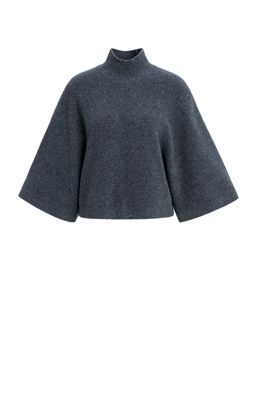 YAYA Sweater Wide Sleeve/ 01-000655-610 DARK ANTHRACITE MELANGE