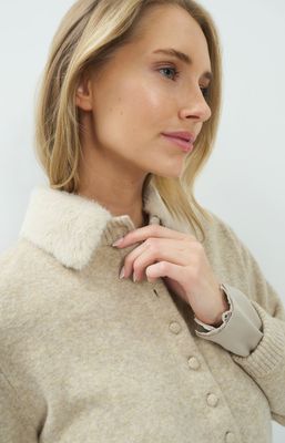 YAYA Cardigan/ 01-010185-610 LIGHT BEIGE MELANGE