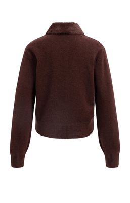 YAYA Cardigan/ 01-010185-610 BITTER CHOCOLATE RED MELANGE