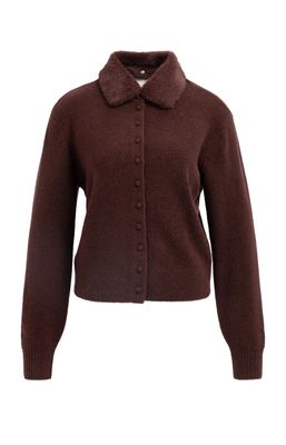 YAYA Cardigan/ 01-010185-610 BITTER CHOCOLATE RED MELANGE
