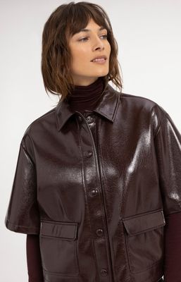 YAYA Blousejacket Cropped/ 01-519057-610 BITTER CHOCOLATE RED