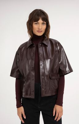 YAYA Blousejacket Cropped/ 01-519057-610 BITTER CHOCOLATE RED