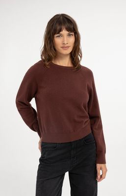 YAYA Sweater Backdetail / 01-000653-610 BITTER CHOCOLATE RED