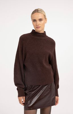 YAYA Sweater Turtleneck / 01-000656-610 BITTER CHOCOLATE RED MELANGE