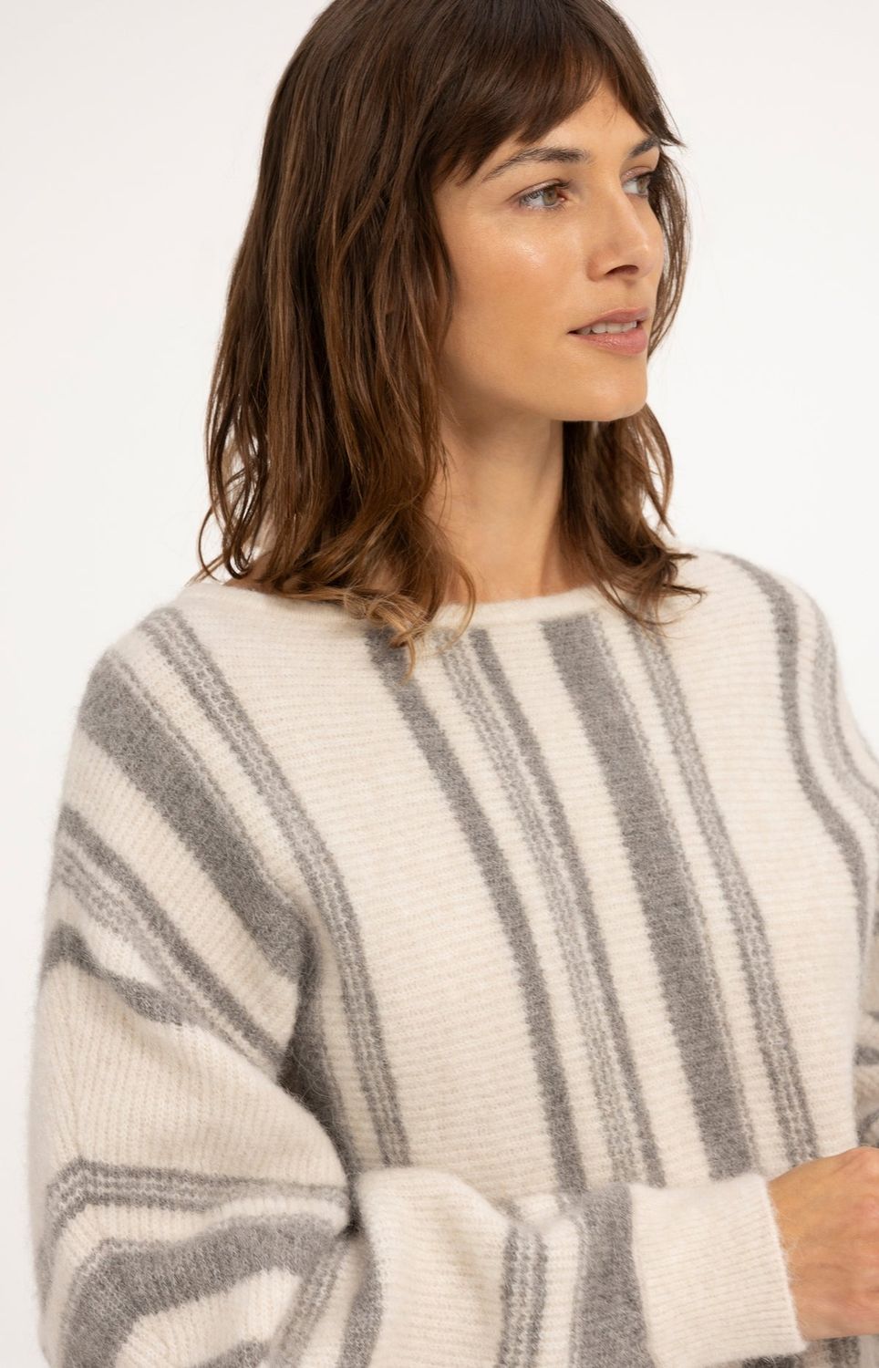 YAYA Sweater Bootneck / 01-000651-610 OFF WHITE DESSIN