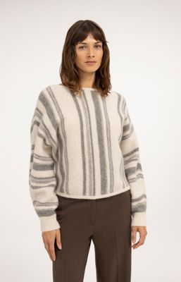 YAYA Sweater Bootneck / 01-000651-610 OFF WHITE DESSIN