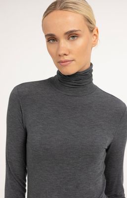 YAYA Top Coll / 01-709440-610 DARK ANTHRACITE MELANGE