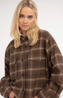 YAYA Blouse Check Flanel / 01-201255-610 COCOA BROWN DESSIN