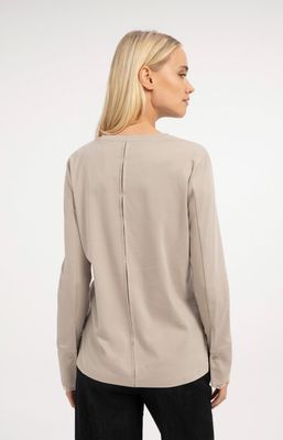 YAYA Top Jersey Lace / 01-709438-610 PURE CASHMERE GREY