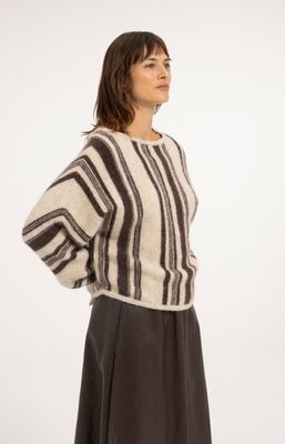 YAYA Sweater Bootneck / 01-000651-610 LIGHT BEIGE DESSIN