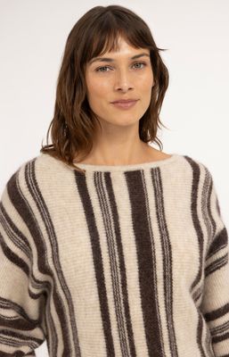 YAYA Sweater Bootneck / 01-000651-610 LIGHT BEIGE DESSIN