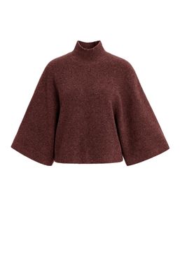 YAYA Sweater Wide Sleeve / 01-000655-610 BITTER CHOCOLATE RED MELANGE