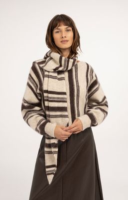 YAYA Scarf/ 03-510025-610 LIGHT BEIGE DESSIN